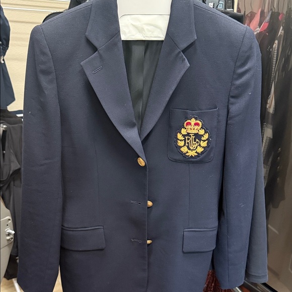 Ralph Lauren Jackets & Blazers - Ralph Lauren Dark Blue Blazer with Gold Buttons and Emblem